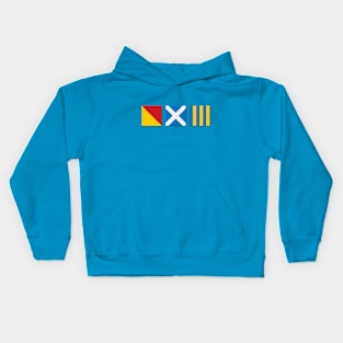 OMG.Nautically speaking, OH MY GOD! Flags Kids Hoodie